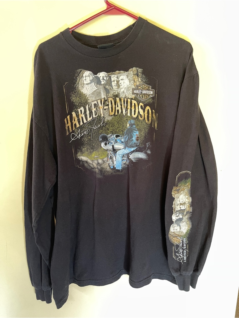 Harley-Davidson Black Long Sleeve double sided limited edition Scott Jacob’s